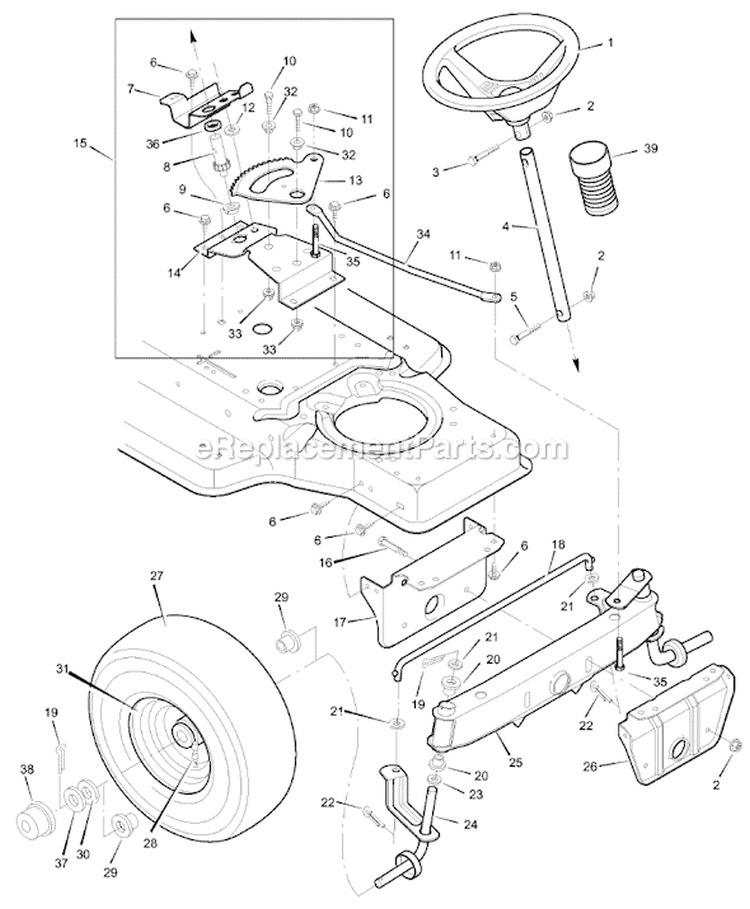 Page G Diagram and Parts List for 387000X00A  Murray Lawn Tractor