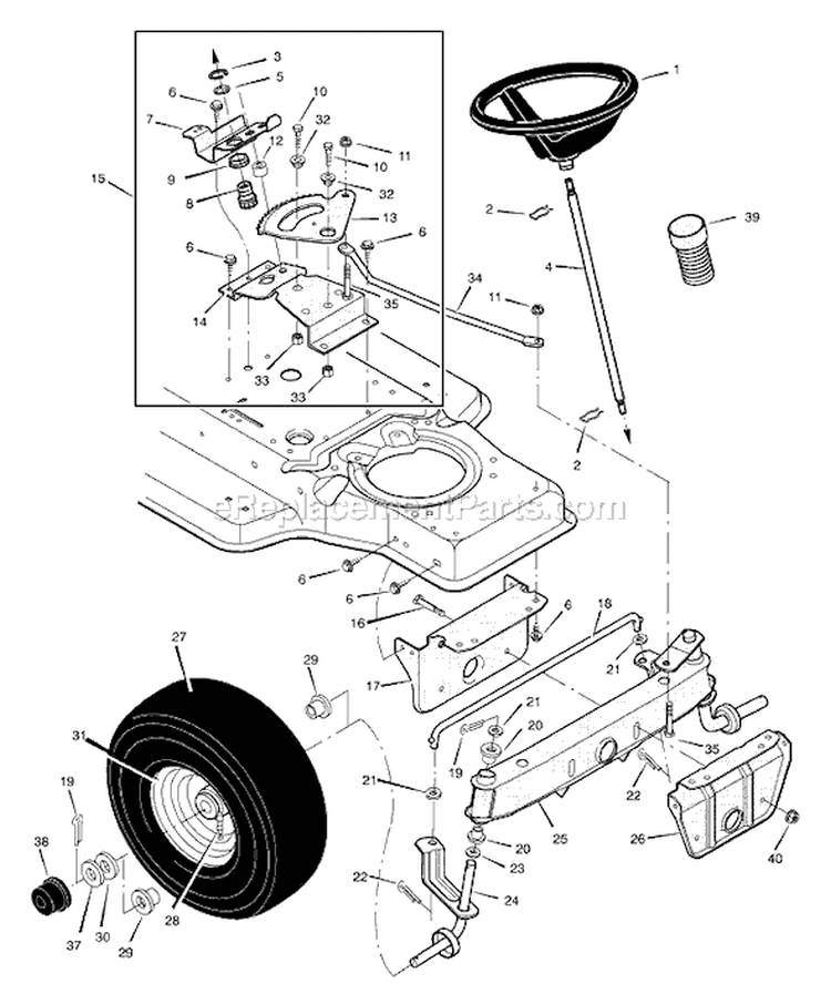Page G Diagram and Parts List for 387002X92A  Murray Lawn Tractor