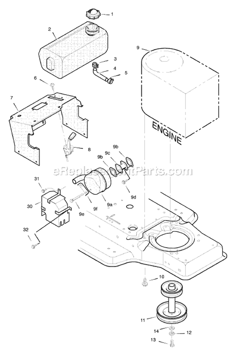 Page C Diagram and Parts List for 387002X92NA  Murray Lawn Tractor