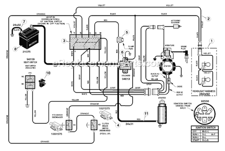Page B Diagram and Parts List for 387003X8A  Murray Lawn Tractor