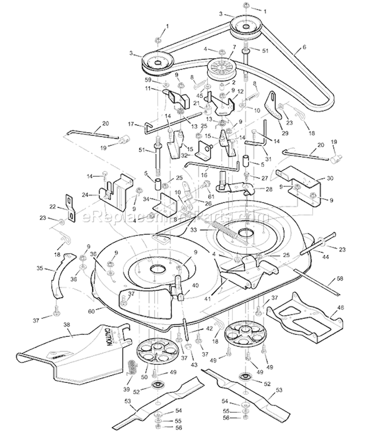 Page E Diagram and Parts List for 38717X53A MT432T -1999 Murray Lawn Tractor