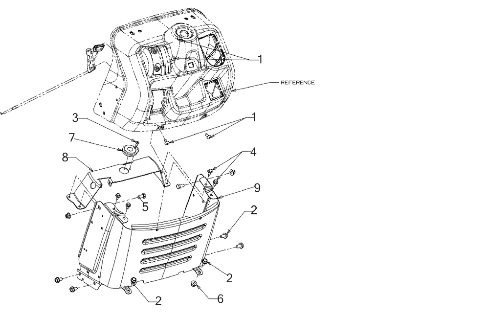 Dash-Lower Diagram and Parts List for M175-42 (13BN77SS058)(2020) Murray Lawn Tractor