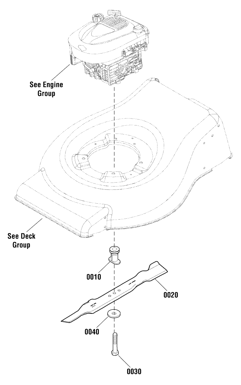 Blade Group (881281) Diagram and Parts List for MPH625E (881548)(2012) Murray Lawn Mower