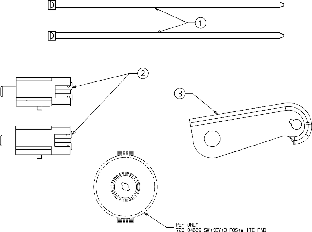 Harness Diagram and Parts List for M115-38 (13BC77LF058)(2018) Murray Lawn Tractor