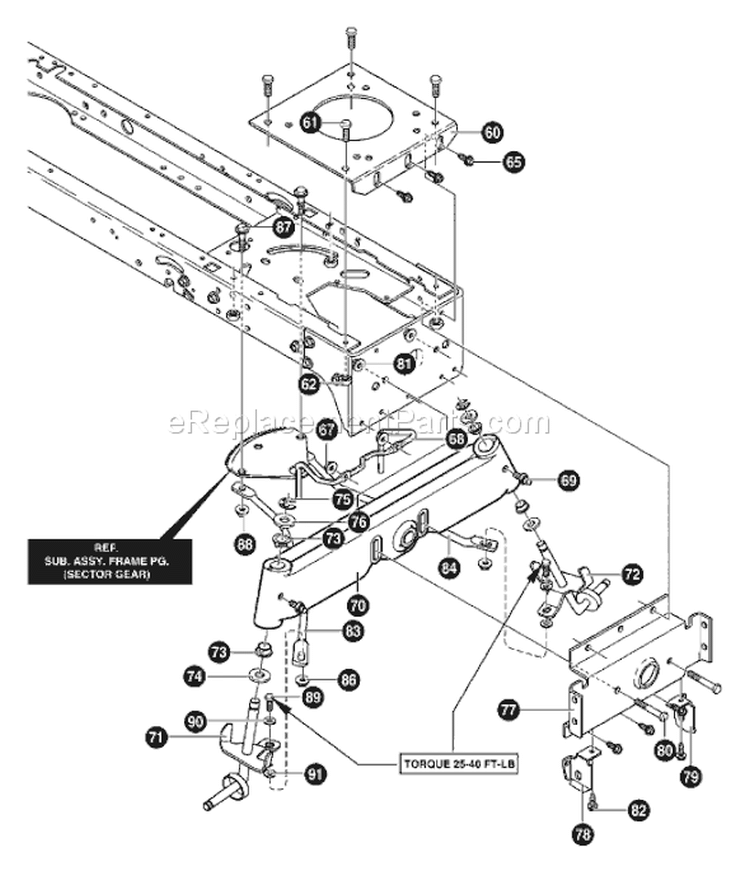Page A Diagram and Parts List for 40379X88 VRO4016HRX -1999 Murray Lawn Tractor
