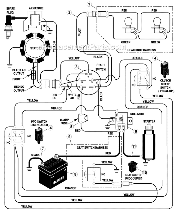 Page B Diagram and Parts List for 405000X31A  Murray Lawn Tractor