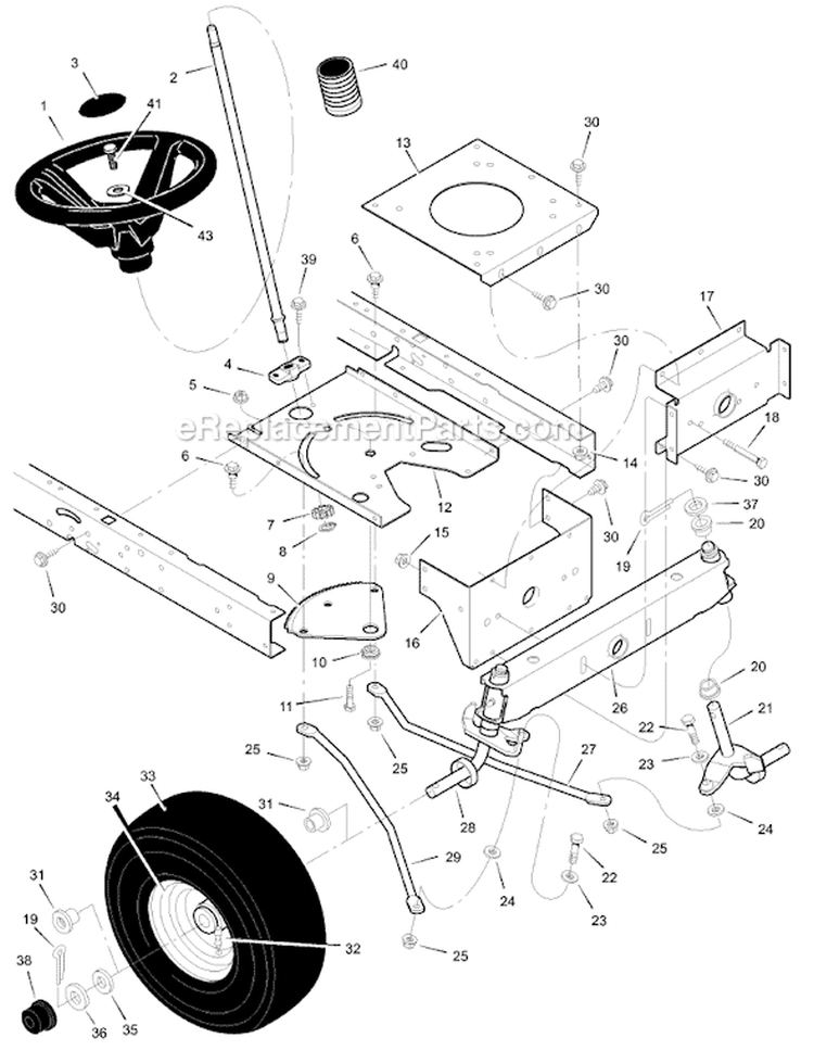 Page G Diagram and Parts List for 405000X31A  Murray Lawn Tractor
