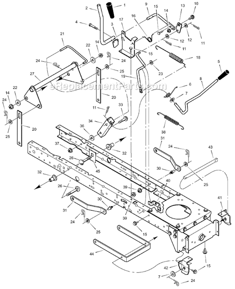 Page F Diagram and Parts List for 405000X8A  Murray Lawn Tractor