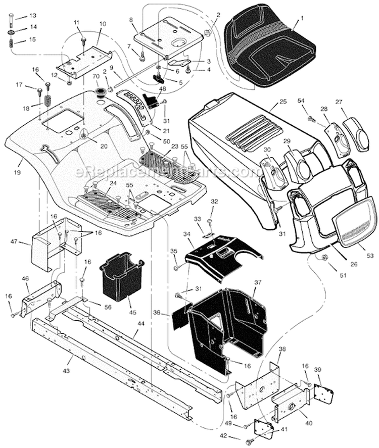 Page A Diagram and Parts List for 405000X8B  Murray Lawn Tractor