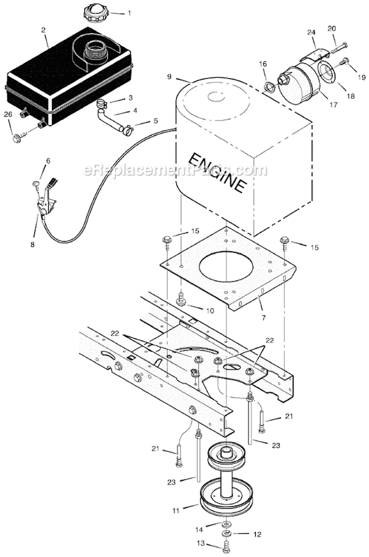 Page C Diagram and Parts List for 405000X8B  Murray Lawn Tractor