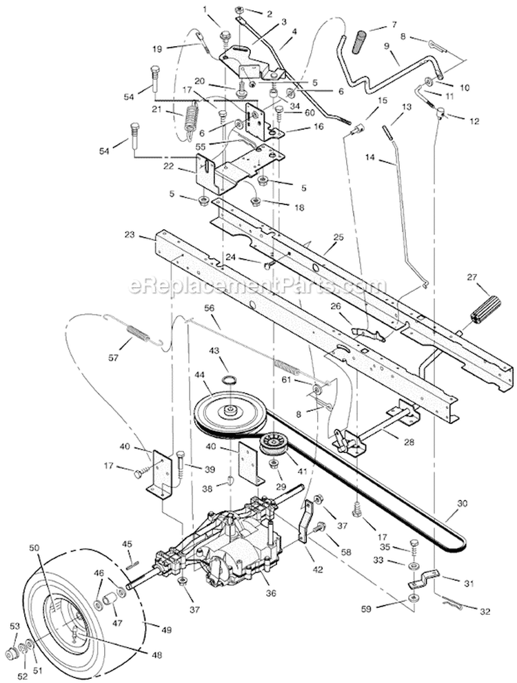 Page D Diagram and Parts List for 405000X8B  Murray Lawn Tractor