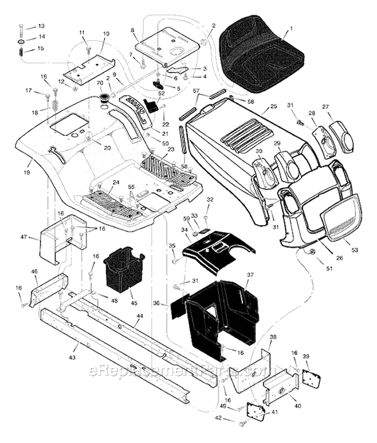Page A Diagram and Parts List for 405000X8C  Murray Lawn Tractor
