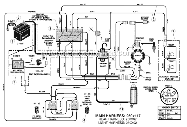 Page B Diagram and Parts List for 405000X8D  Murray Lawn Tractor