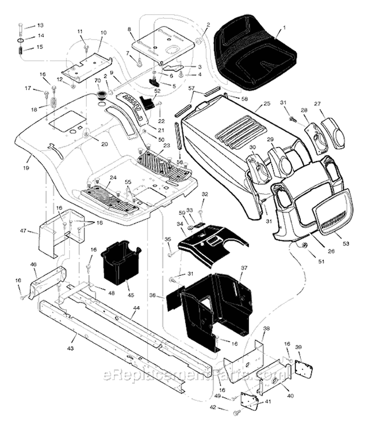 Page A Diagram and Parts List for 405000X8E  Murray Lawn Tractor