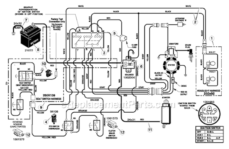 Page B Diagram and Parts List for 405000X8F  Murray Lawn Tractor
