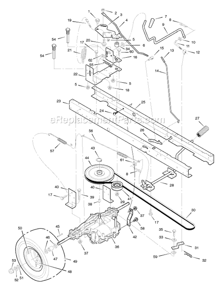Page D Diagram and Parts List for 405000X8F  Murray Lawn Tractor