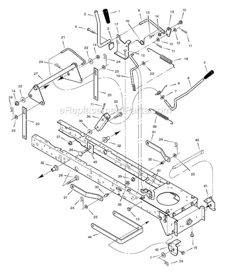 Page F Diagram and Parts List for 405000X8F  Murray Lawn Tractor