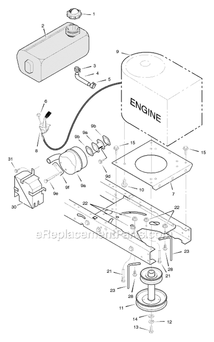 Page C Diagram and Parts List for 405001X78B  Murray Lawn Tractor