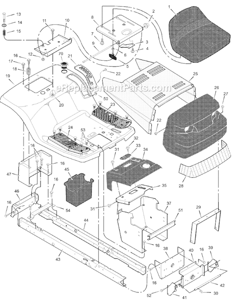 Page A Diagram and Parts List for 405003X50B  Murray Lawn Tractor