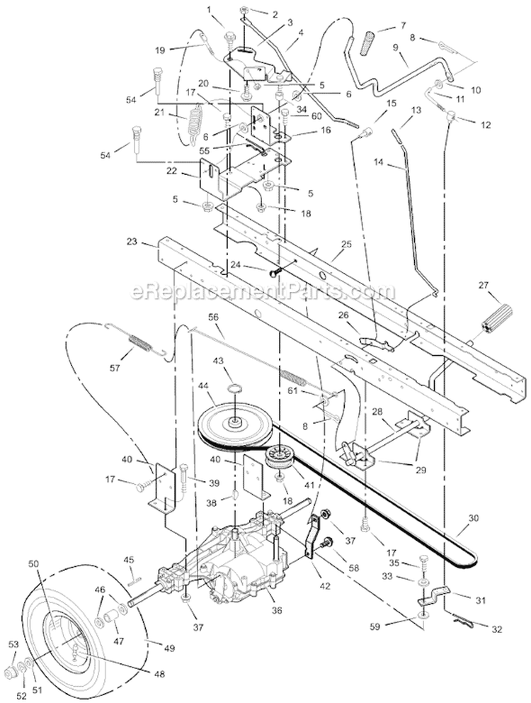 Page D Diagram and Parts List for 405003X50B  Murray Lawn Tractor