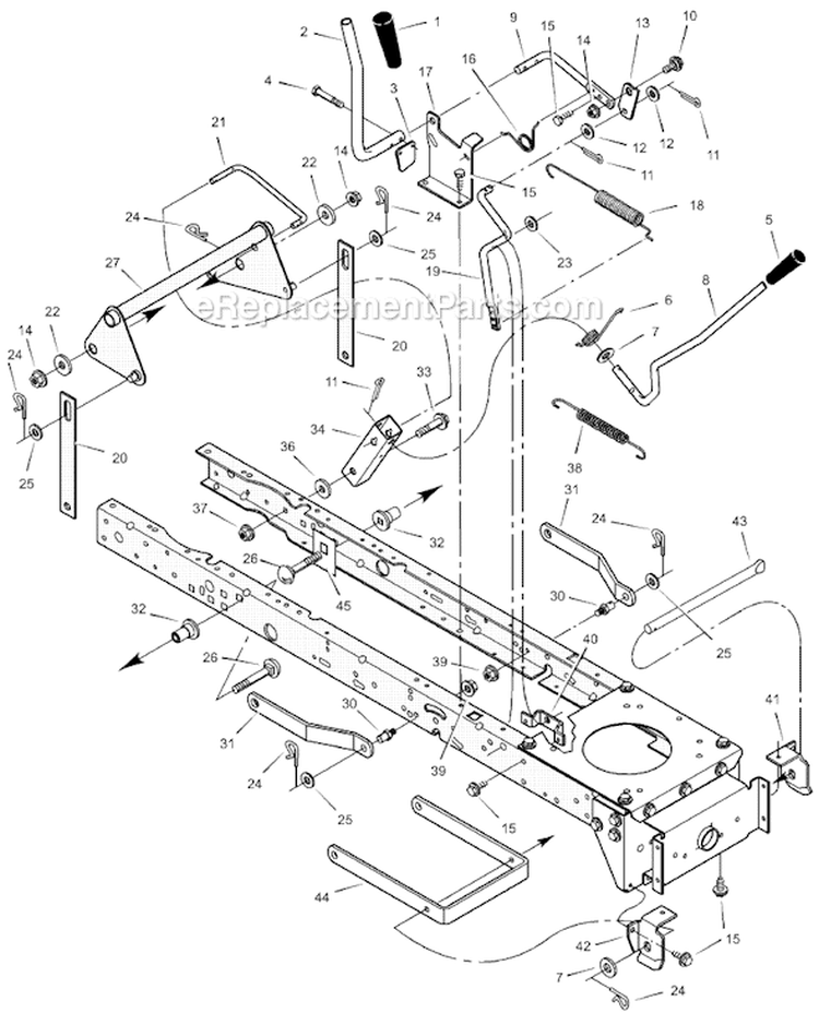 Page F Diagram and Parts List for 405003X50B  Murray Lawn Tractor