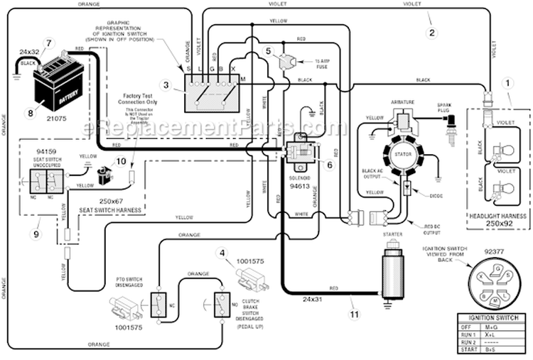 Page B Diagram and Parts List for 405004X50B  Murray Lawn Tractor