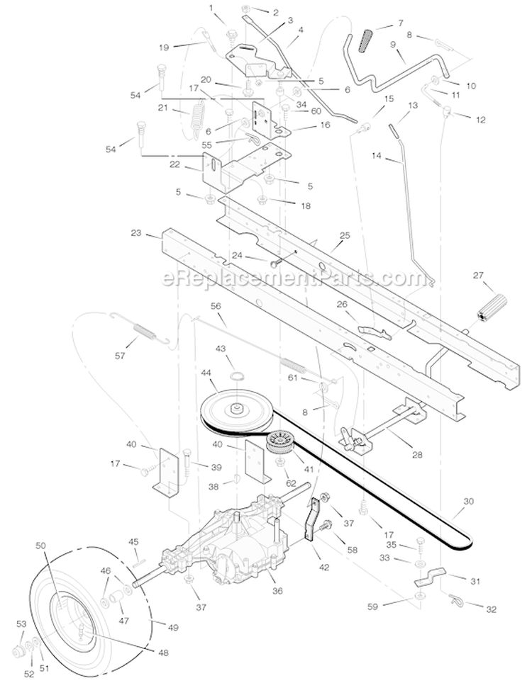 Page D Diagram and Parts List for 405004X50B  Murray Lawn Tractor