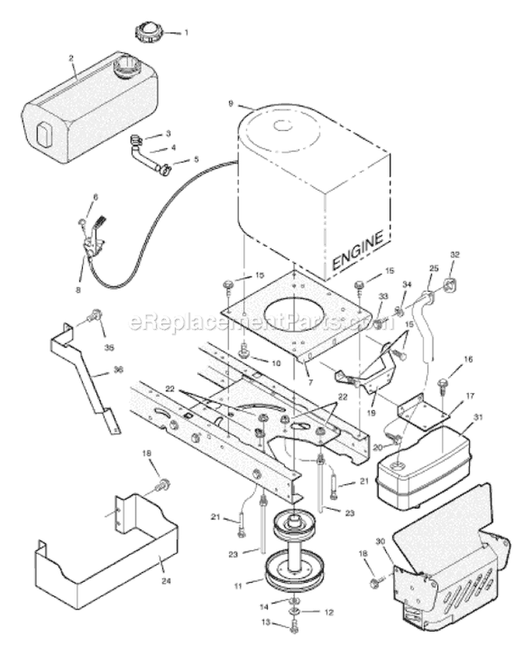 Page C Diagram and Parts List for 405004X52A  Murray Lawn Tractor