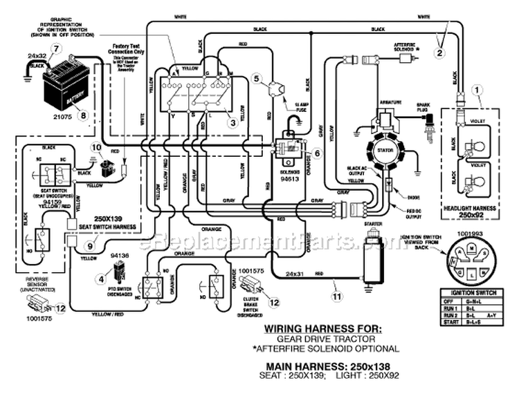 Page B Diagram and Parts List for 405004X99A  Murray Lawn Tractor