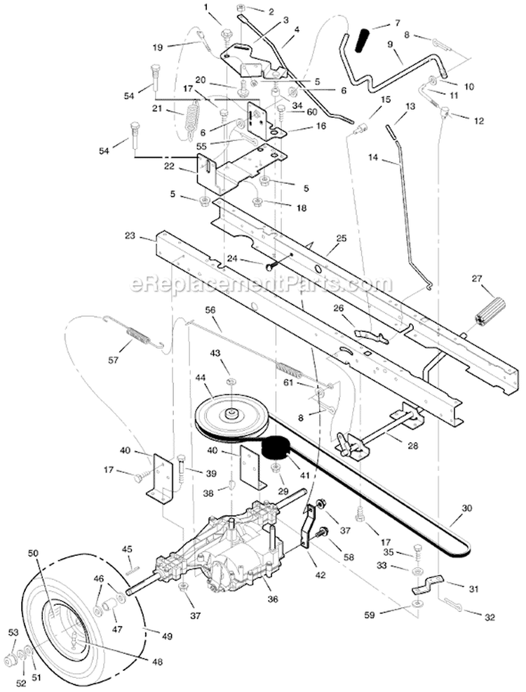 Page D Diagram and Parts List for 405005X99A  Murray Lawn Tractor