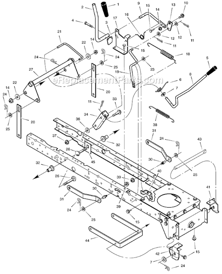 Page F Diagram and Parts List for 405005X99A  Murray Lawn Tractor