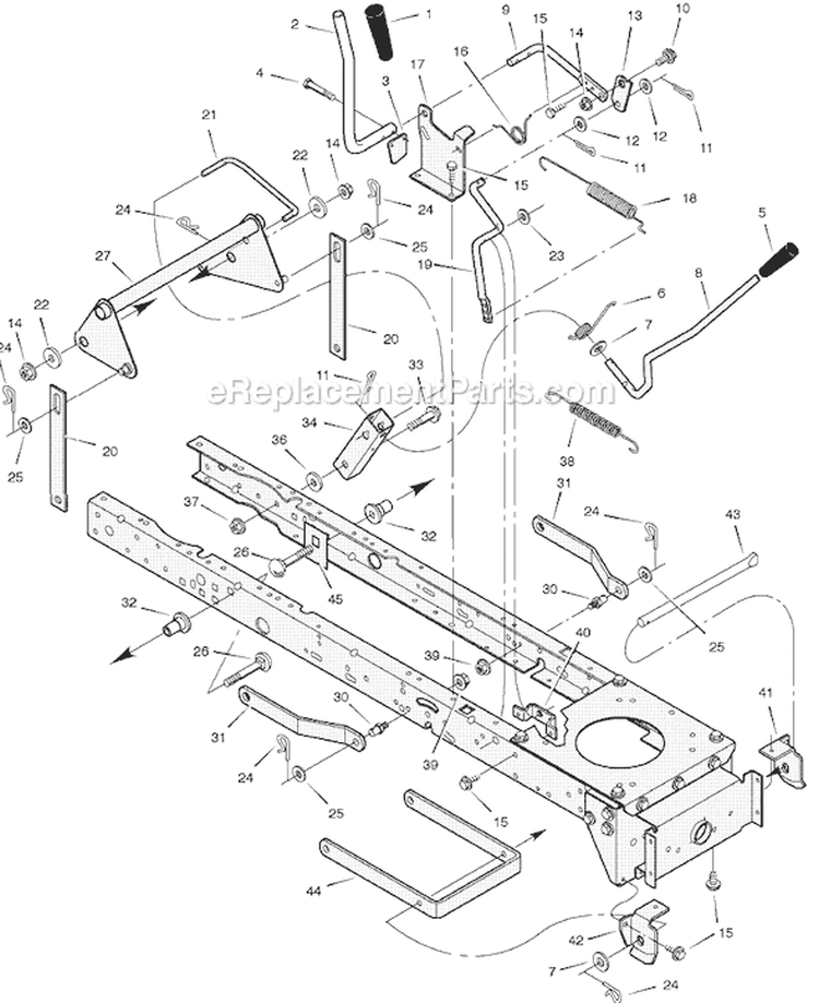 Page F Diagram and Parts List for 405005X99B  Murray Lawn Tractor