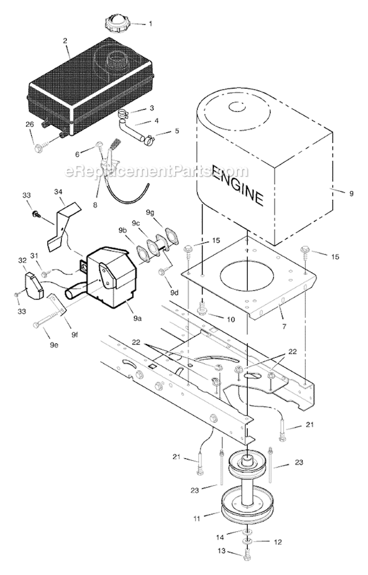 Page C Diagram and Parts List for 405007X18A  Murray Lawn Tractor