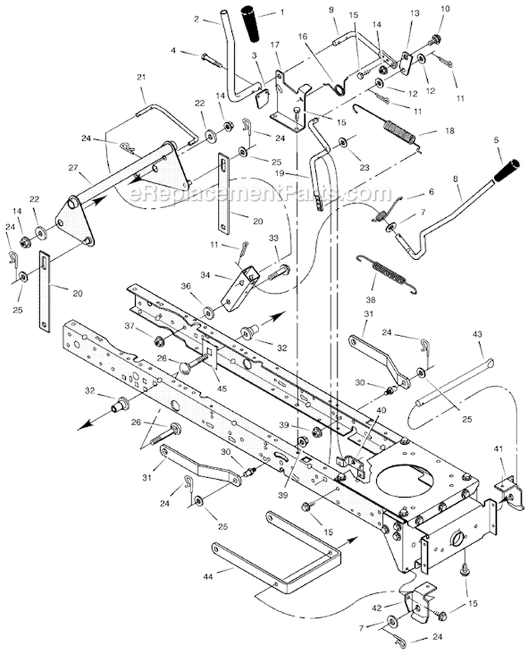 Page F Diagram and Parts List for 405007X18A  Murray Lawn Tractor