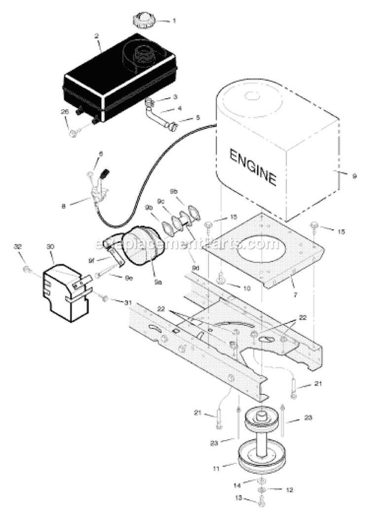 Page C Diagram and Parts List for 405007X18B  Murray Lawn Tractor