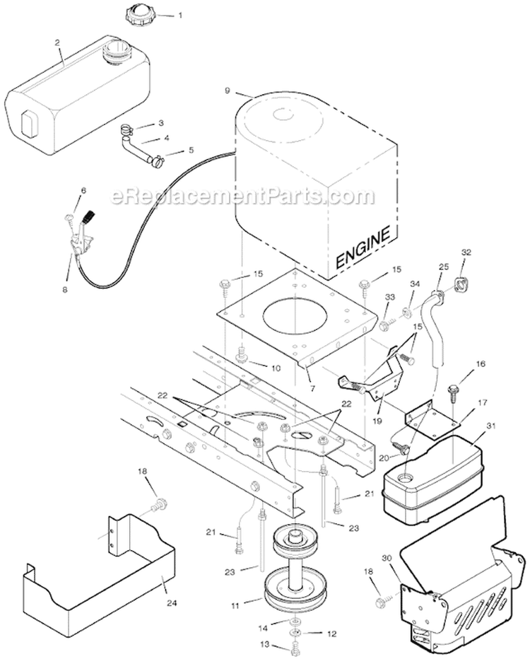 Page C Diagram and Parts List for 405011X52A  Murray Lawn Tractor