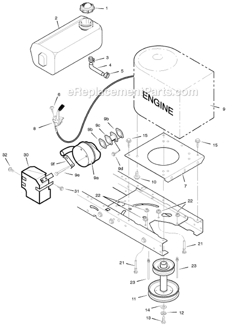 Page C Diagram and Parts List for 405011X92A  Murray Lawn Tractor