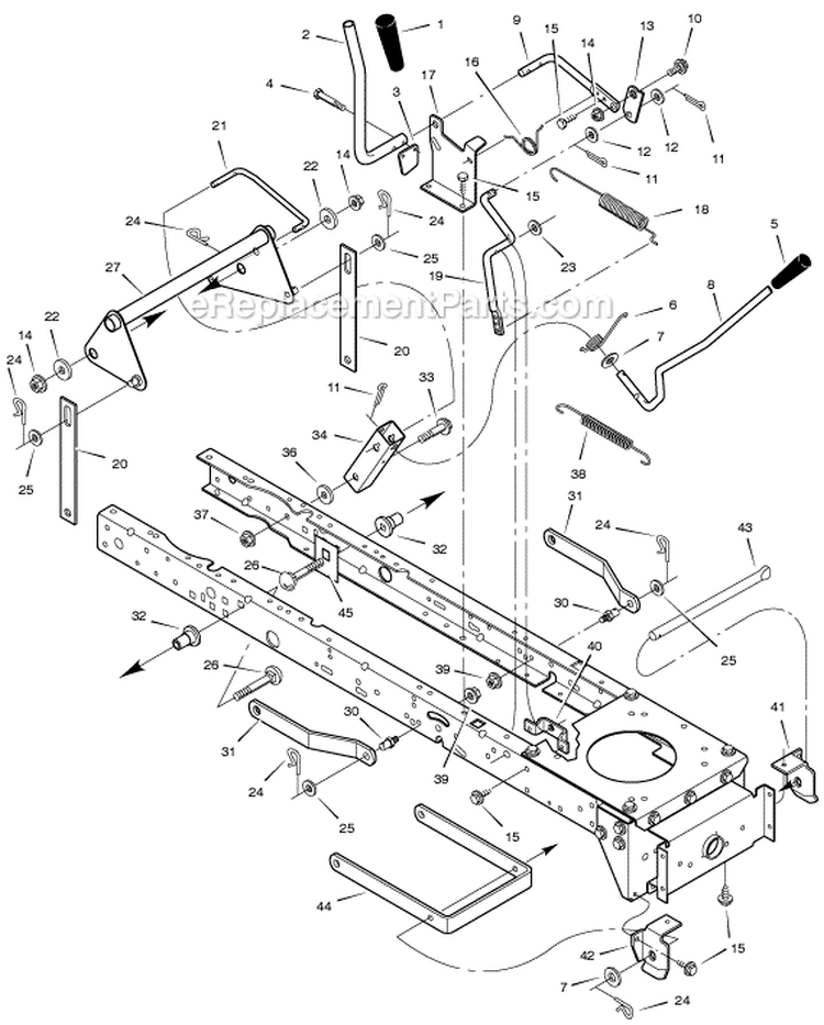 Page F Diagram and Parts List for 405011X92A  Murray Lawn Tractor