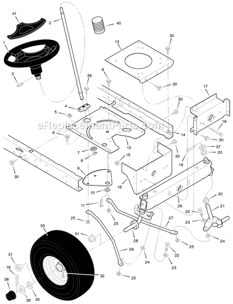 Page G Diagram and Parts List for 405011X92A  Murray Lawn Tractor