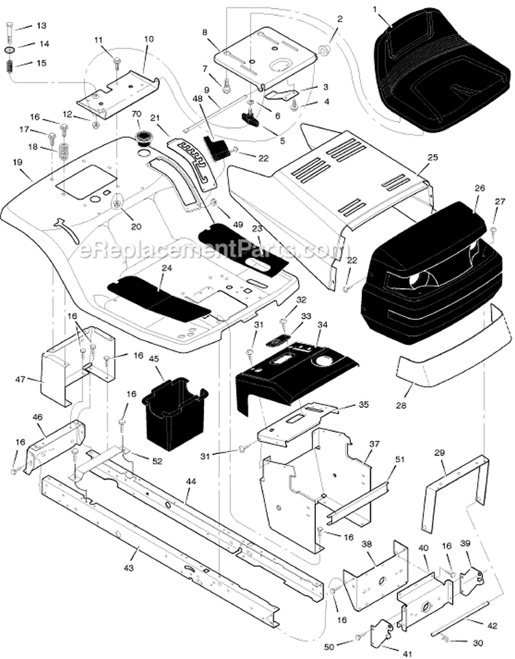 Page A Diagram and Parts List for 405011X92B  Murray Lawn Tractor