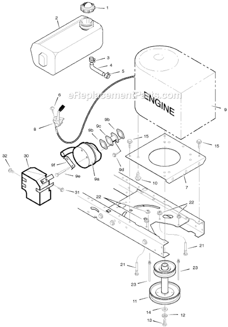 Page C Diagram and Parts List for 405011X92C  Murray Lawn Tractor