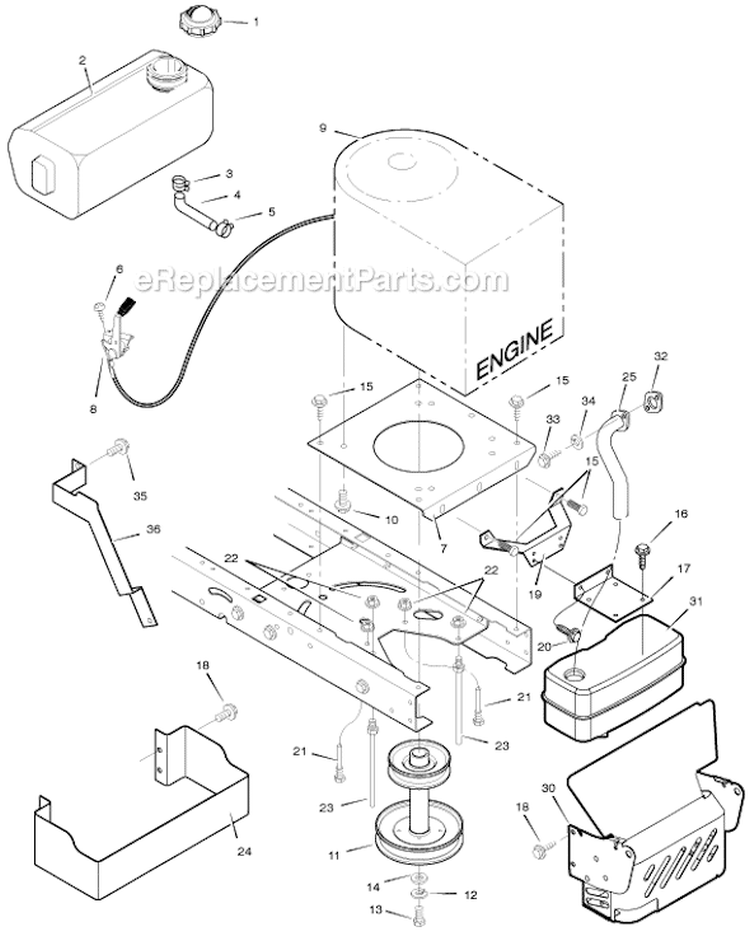 Page C Diagram and Parts List for 405013X50A  Murray Lawn Tractor