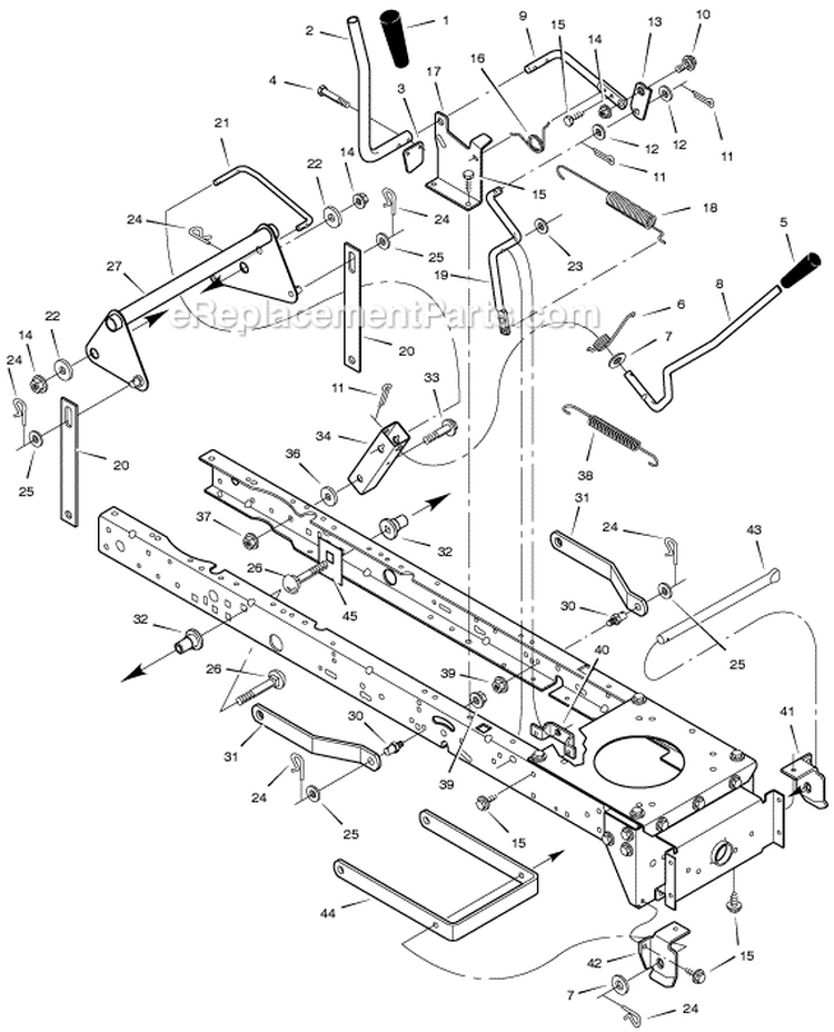 Page F Diagram and Parts List for 405013X50A  Murray Lawn Tractor