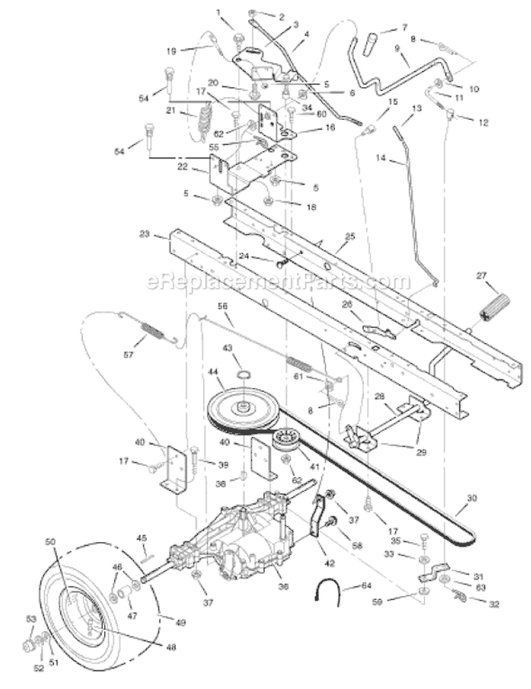 Page E Diagram and Parts List for 405013X50C  Murray Lawn Tractor