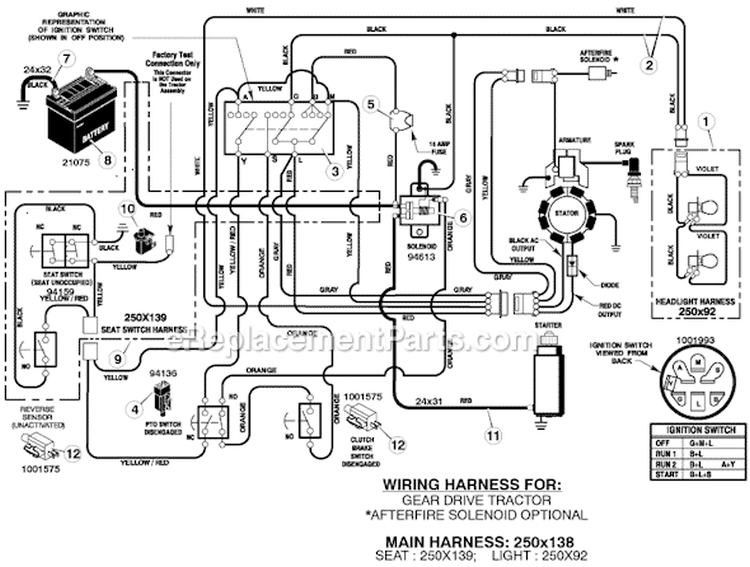 Page B Diagram and Parts List for 405016X31A  Murray Lawn Tractor