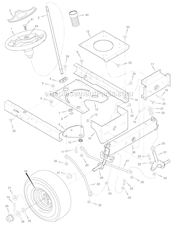 Page H Diagram and Parts List for 405017X190A 552545 Murray Lawn Tractor