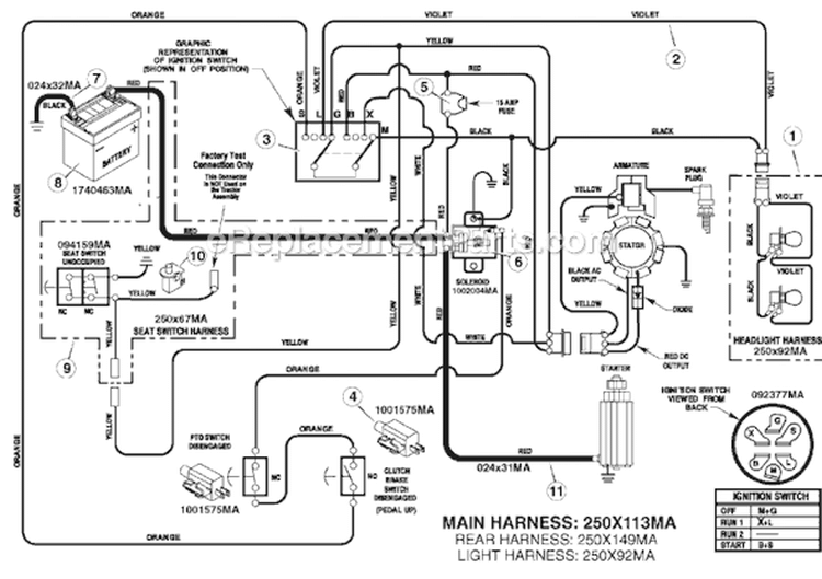 Page C Diagram and Parts List for 405020X51A  Murray Lawn Tractor