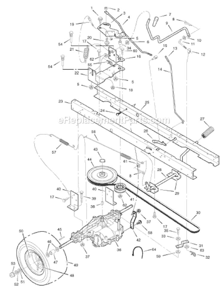 Page E Diagram and Parts List for 405020X51A  Murray Lawn Tractor