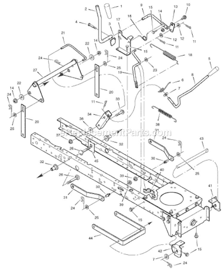 Page G Diagram and Parts List for 405020X51A  Murray Lawn Tractor