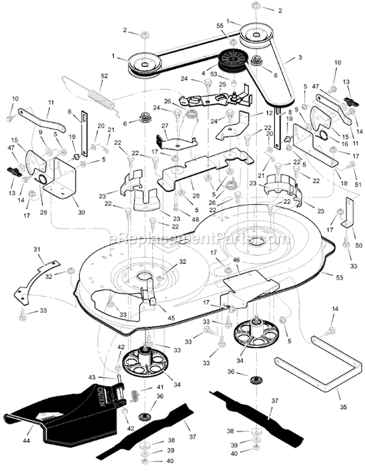 Page E Diagram and Parts List for 405030X48A  Murray Lawn Tractor